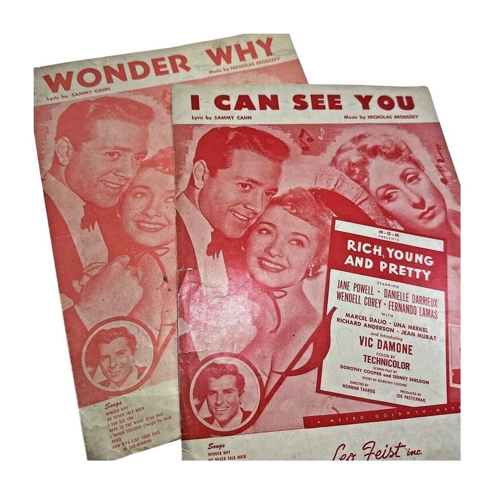 Wonder Why I‎ Can See You Rich Young Pretty  Music Sammy Cahn Nicholas Brodszky